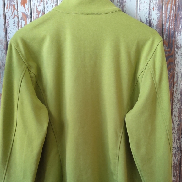 Susan Graver zip front jacket with cascading ruffle L - Picture 5 of 7